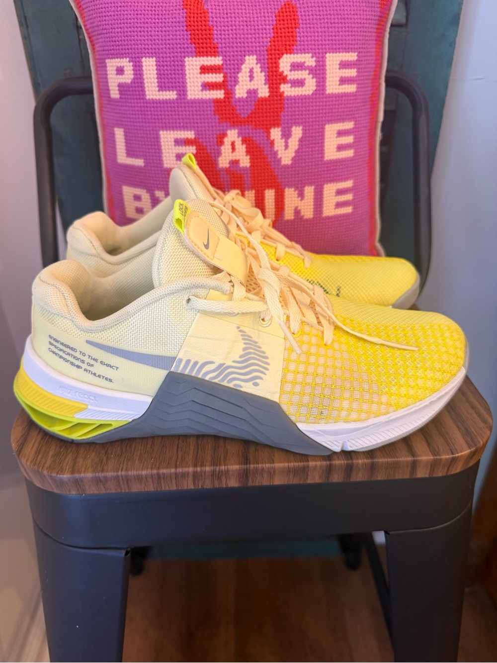 Nike Women’s Metcon 8 Yellow and Gray Training Shoes